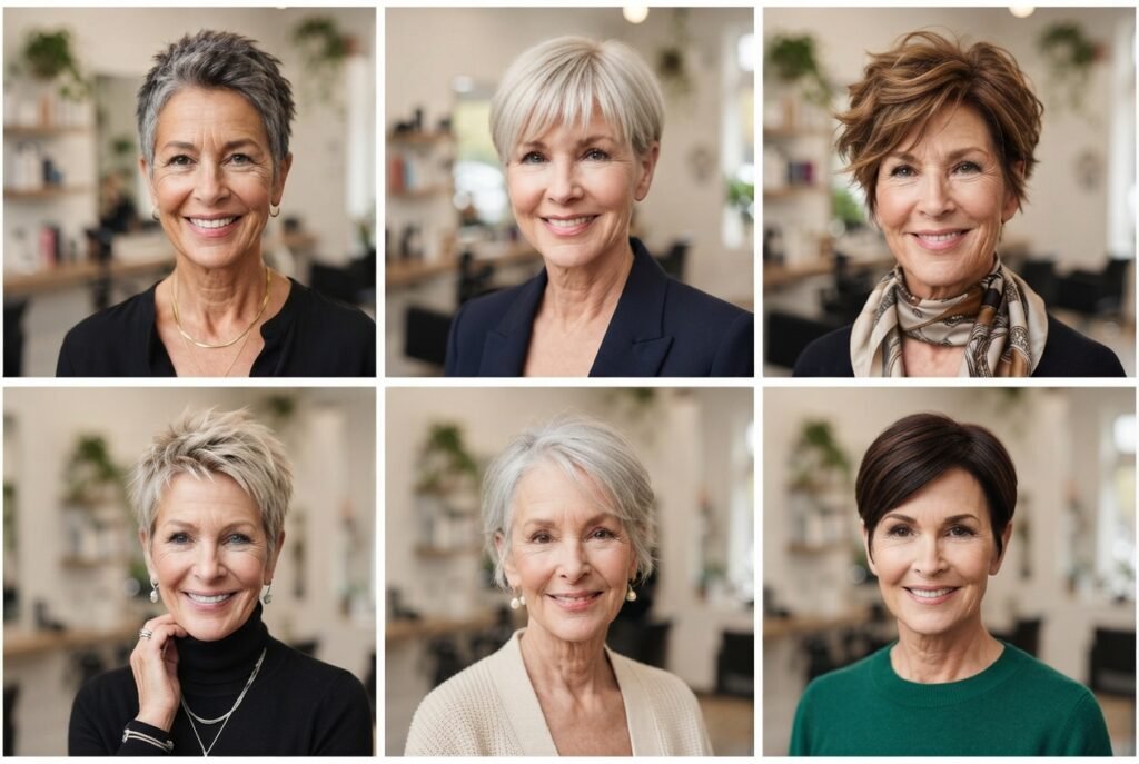 Pixie cut para senhoras e mulheres 50+